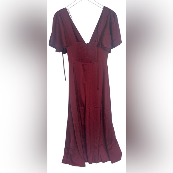 PETAL & PUP CASPER MAXI DRESS - WINE S B709 - Picture 5 of 6